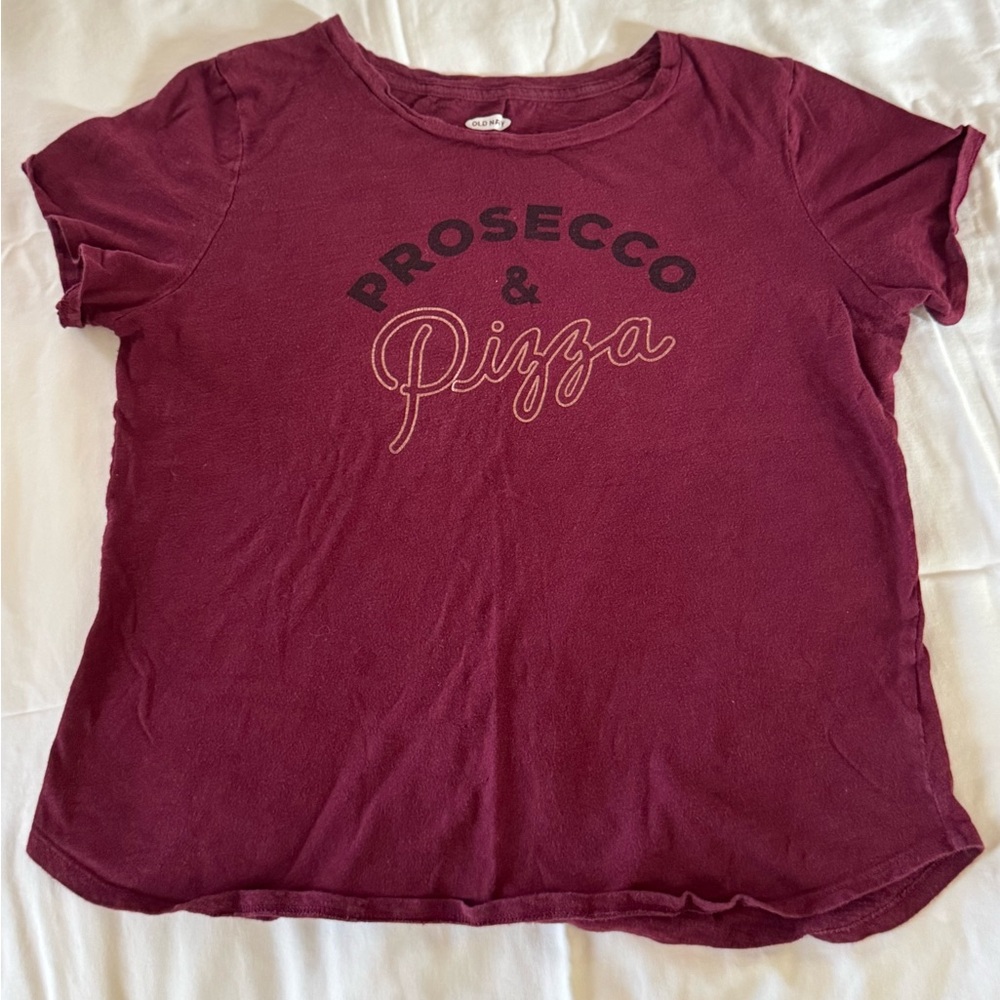 Old Navy Maroon Graphic Tee